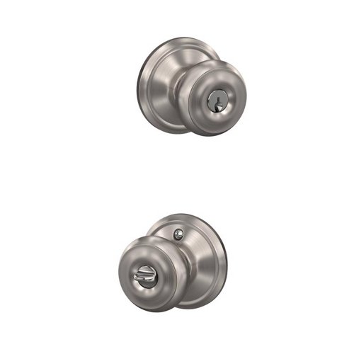 Schlage Georgian Satin Nickel Entry Door Knob 1-3/4 in.