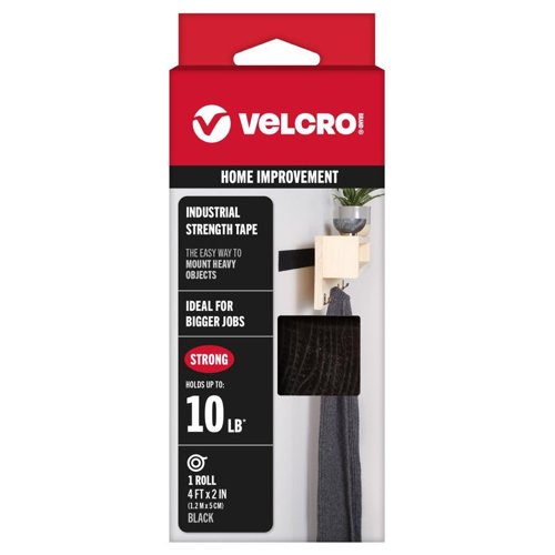 VELCRO Brand Industrial Strength Medium Nylon Hook and Loop Fastener 48 in. L 1 pk