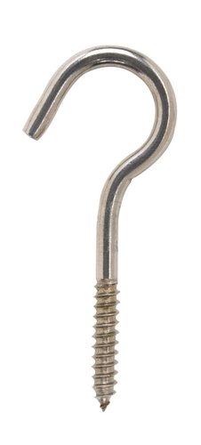 Hampton Small Stainless Steel 4.3 in. L Ceiling Hook 100 lb 1 pk