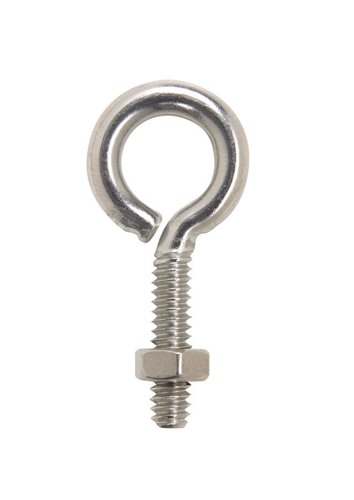 Hampton 3/16 in. X 1-1/2 in. L Stainless Stainless Steel Eyebolt Nut Included