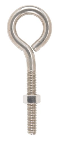 Hampton 1/2 in. X 6 in. L Stainless Stainless Steel Eyebolt Nut Included