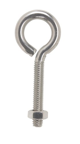 Hampton 5/16 in. X 3-1/4 in. L Stainless Stainless Steel Eyebolt Nut Included