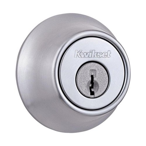 Kwikset Satin Chrome Metal Deadbolt