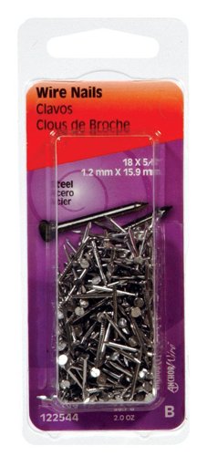 HILLMAN Anchor Wire 18 Ga. X 5/8 in. L Bright Steel Wire Nails 1 pk 2 oz