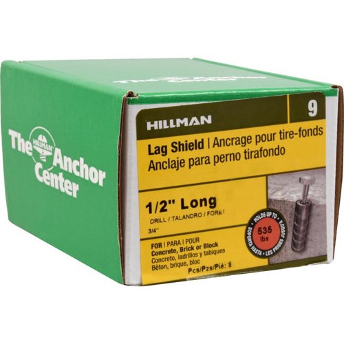 HILLMAN 1/2 in. D X 1/2 in. L Zinc Round Head Ribbed Anchor 8 pc