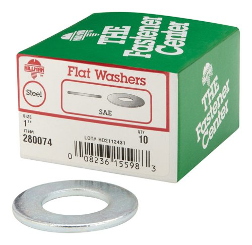 HILLMAN Zinc-Plated Steel 1 in. SAE Flat Washer 1 pk