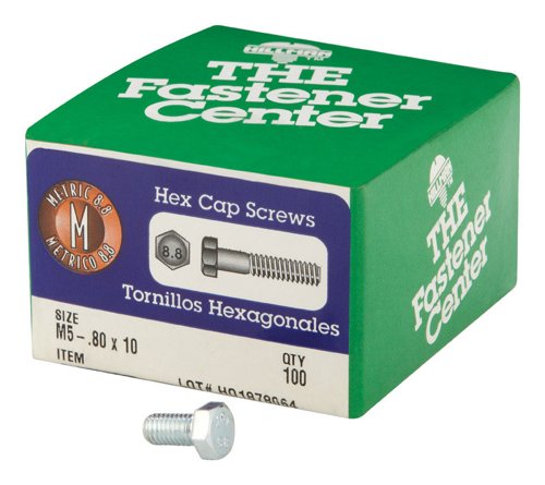 HILLMAN M5-.80 mm D X 10 mm L Heat Treated Steel Hex Head Cap Screw 1 pk