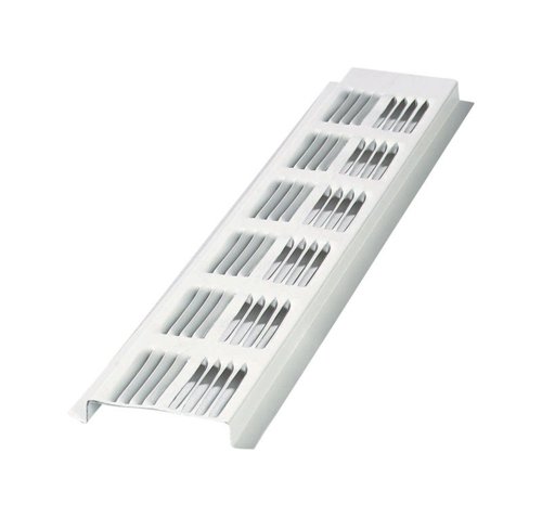 Air Vent 0.5 in. H X 2.6 in. W X 96.6 in. L White Aluminum Continuous Soffit Vent