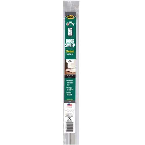 M-D BUILDING PRODUCTS White Aluminum Sweep For Doors 36 in. L X 1.38 in.