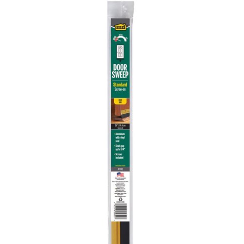 M-D BUILDING PRODUCTS Gold Aluminum/Vinyl Sweep For Doors 36 in. L X 1.38 in.