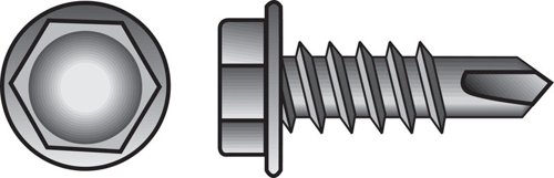 HILLMAN No. 8 Ga. X 1-1/2 in. L Phillips Hex Washer Head Sheet Metal Screws 100 pk