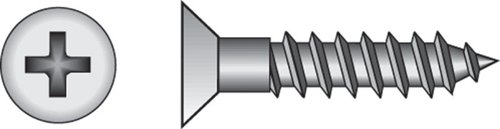 HILLMAN No. 12 X 1-1/2 in. L Phillips Zinc-Plated Coarse Wood Screws 50 pk