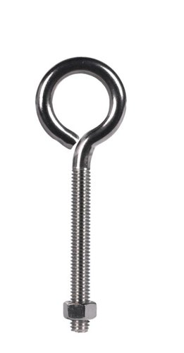 Hampton 3/8 in. X 5 in. L Stainless Stainless Steel Eyebolt Nut Included