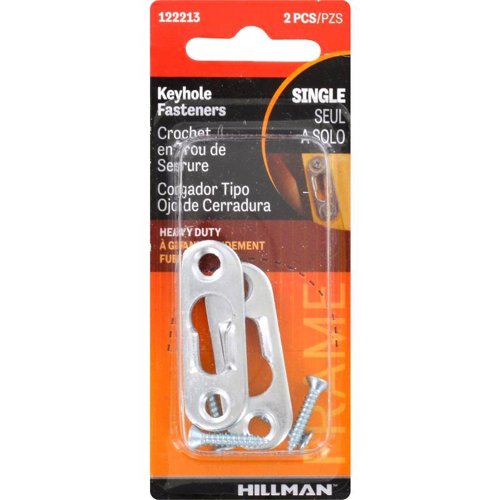 HILLMAN Steel-Plated Keyhole Picture Hanger 20 lb 2 pk