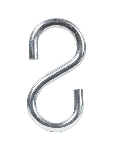 Hampton Medium Zinc-Plated Silver Steel 2.125 in. L S-Hook 55 lb 1 pk
