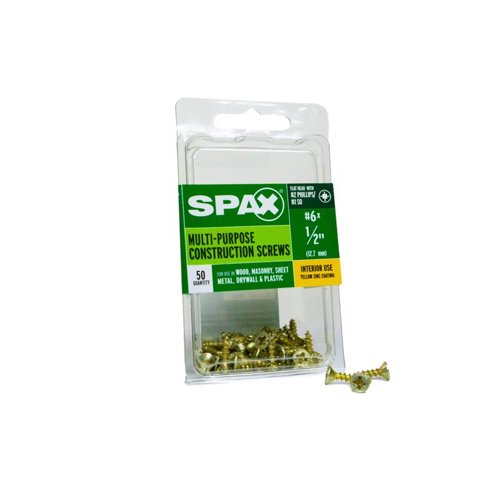 SPAX Multi-Material No. 6 Label X 5/8 in. L Unidrive Flat Head Serrated Construction Screws