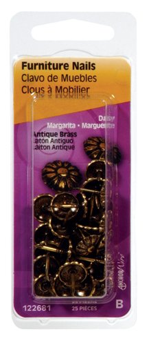 HILLMAN No. 64 Antique Brass Brass Furniture Nails 25 pk