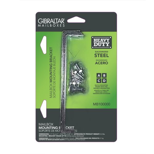 Architectural Mailboxes Silver Steel Mounting Hardware .074 Ga. 7.875 in. L