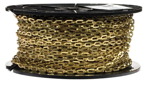 Campbell No. 1/0 in. Single Jack Brass Safety/Plumber Chain 13/64 in. D X 200 ft. L