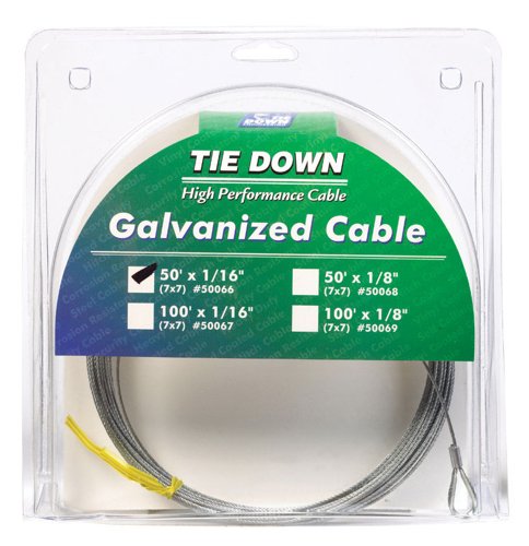 Tie Down Engineering 1/16 in. D X 50 ft. L Galvanized Steel Aircraft Cable