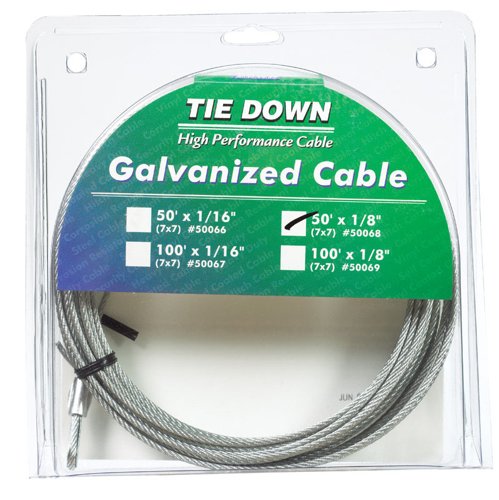 Tie Down Engineering 1/8 in. D X 50 ft. L Galvanized Steel Aircraft Cable