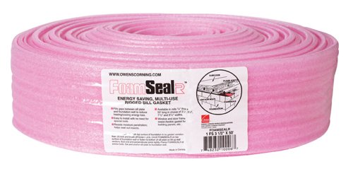 Owens Corning 3.5 in. W X 50 ft. L X 0.25 in. Unfaced Fiberglass Ridged Sill Gasket Roll 14-1/2 sq f