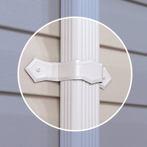 Amerimax 0.25 in. H X 2 in. W X 13.5 in. L White Aluminum K Downspout Strap