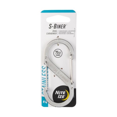 Nite Ize S-Biner 1.8 in. D Stainless Steel Silver Carabiner Key Holder