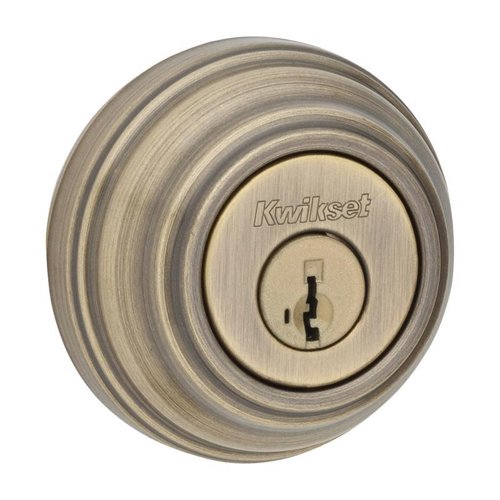 Kwikset SmartKey Antique Brass Metal Deadbolt