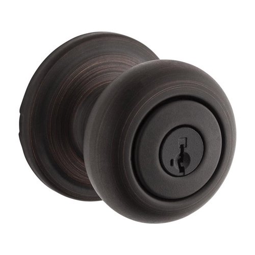Kwikset SmartKey Juno Venetian Bronze Entry Door Knob KW1 1-3/4 in.