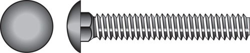 HILLMAN 1/4 in. X 2-1/2 in. L Hot Dipped Galvanized Steel Carriage Bolt 100 pk