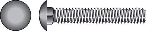 HILLMAN 1/4 in. X 4 in. L Hot Dipped Galvanized Steel Carriage Bolt 100 pk