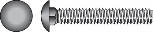HILLMAN 5/16 in. X 4 in. L Hot Dipped Galvanized Steel Carriage Bolt 50 pk