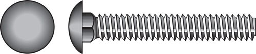 HILLMAN 3/8 in. X 5 in. L Hot Dipped Galvanized Steel Carriage Bolt 50 pk