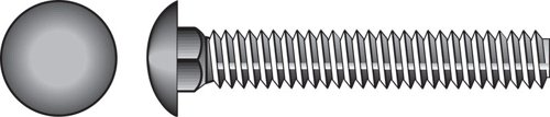 HILLMAN 3/8 in. X 6 in. L Hot Dipped Galvanized Steel Carriage Bolt 50 pk