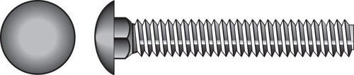 HILLMAN 1/2 in. X 8 in. L Hot Dipped Galvanized Steel Carriage Bolt 25 pk
