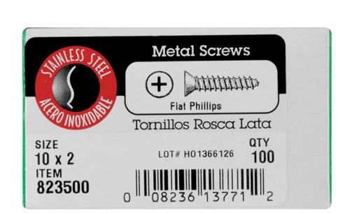 HILLMAN No. 10 Ga. X 2 in. L Phillips Flat Head Sheet Metal Screws 100 pk
