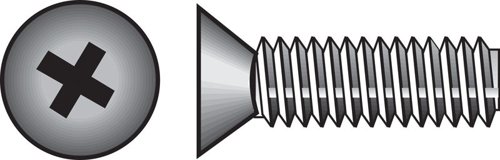 HILLMAN No. 8-32 Ga. X 1 in. L Phillips Flat Head Stainless Steel Machine Screws 100 pk