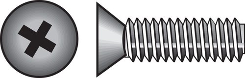 HILLMAN No. 10-24 Ga. X 3 in. L Phillips Flat Head Stainless Steel Machine Screws 50 pk