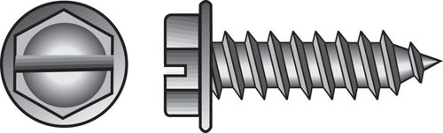 HILLMAN No. 6 Ga. X 3/4 in. L Slotted Hex Washer Head Sheet Metal Screws 100 pk