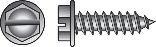 HILLMAN No. 10 Ga. X 1-1/2 in. L Slotted Hex Washer Head Sheet Metal Screws 100 pk
