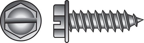 HILLMAN No. 14 Ga. X 1-1/4 in. L Slotted Hex Washer Head Sheet Metal Screws 100 pk