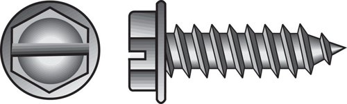 HILLMAN No. 14 Ga. X 1-1/2 in. L Slotted Hex Washer Head Sheet Metal Screws 100 pk