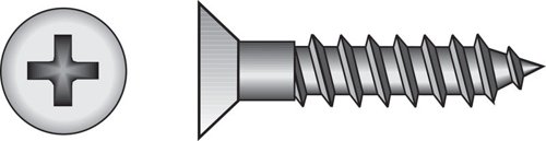 HILLMAN No. 6 X 1-1/2 in. L Phillips Zinc-Plated Coarse Wood Screws 100 pk