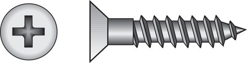 HILLMAN No. 10 X 2 in. L Phillips Zinc-Plated Coarse Wood Screws 100 pk