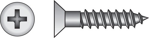 HILLMAN No. 8 X 3 in. L Phillips Zinc-Plated Coarse Wood Screws 100 pk