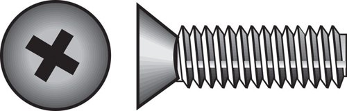 HILLMAN No. 6-32 Ga. X 1 in. L Phillips Flat Head Zinc-Plated Steel Machine Screws 100 pk