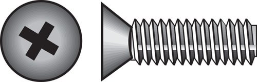 HILLMAN No. 8-32 Ga. X 1 in. L Phillips Flat Head Zinc-Plated Steel Machine Screws 100 pk