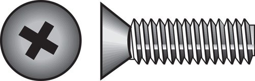 HILLMAN No. 10-24 Ga. X 2 in. L Phillips Flat Head Zinc-Plated Steel Machine Screws 100 pk