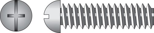 HILLMAN No. 8-32 Ga. X 1 in. L Combination Round Head Zinc-Plated Steel Machine Screws 100 pk